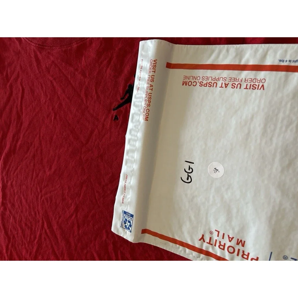 Air Jordan Knit Jumpman Logo Standard Fit T-shirt Red Size XXXL Cotton